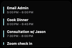 Calendar plugin screenshot