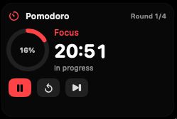 Pomodoro plugin screenshot